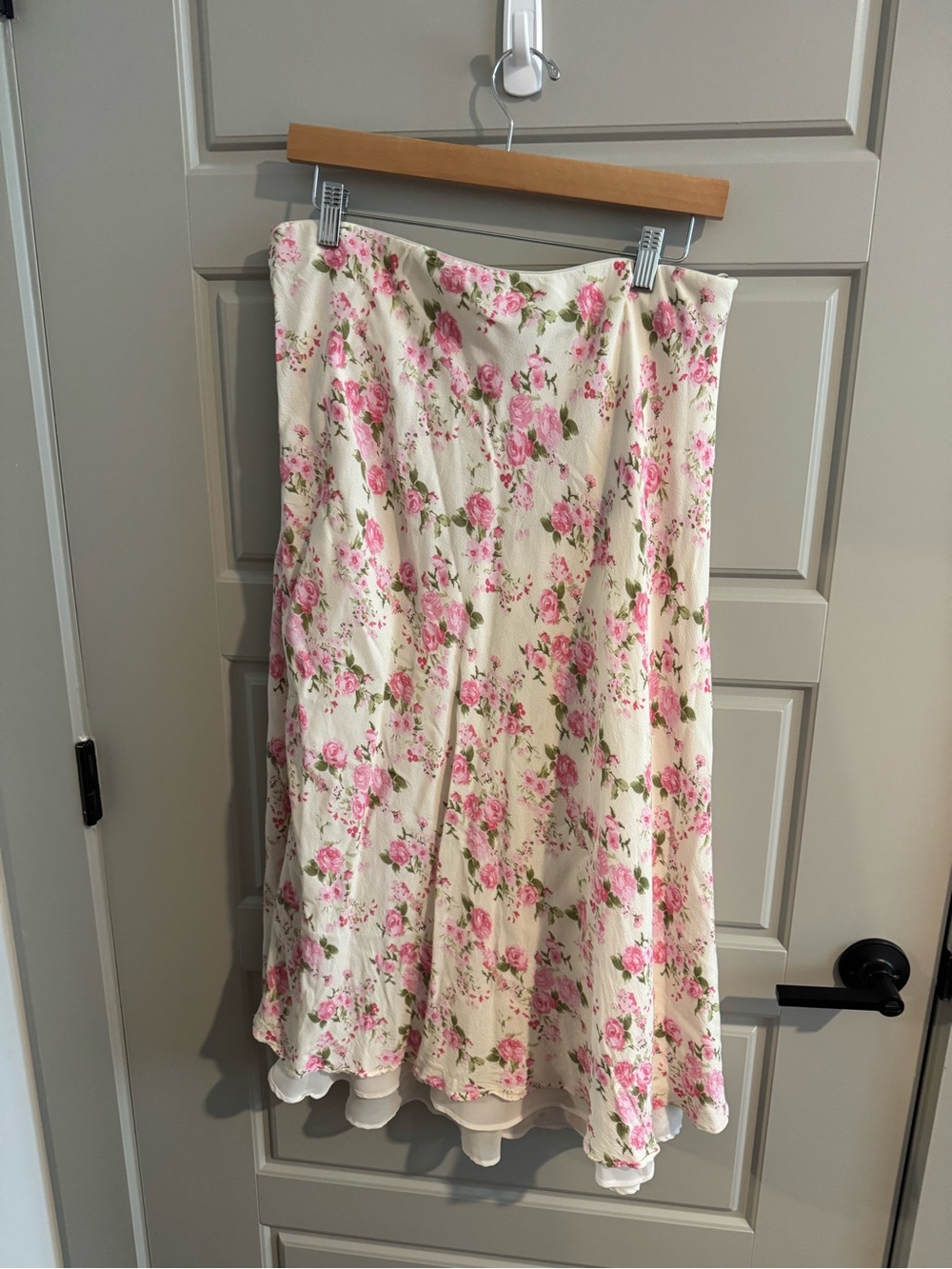 Mango Plus Size Floral Midi Skirt